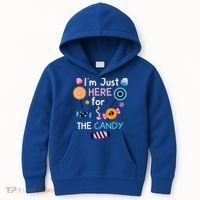 I'm Just Here For The Candy Cute Halloween Candy Party Kids Hoodie thumb 0