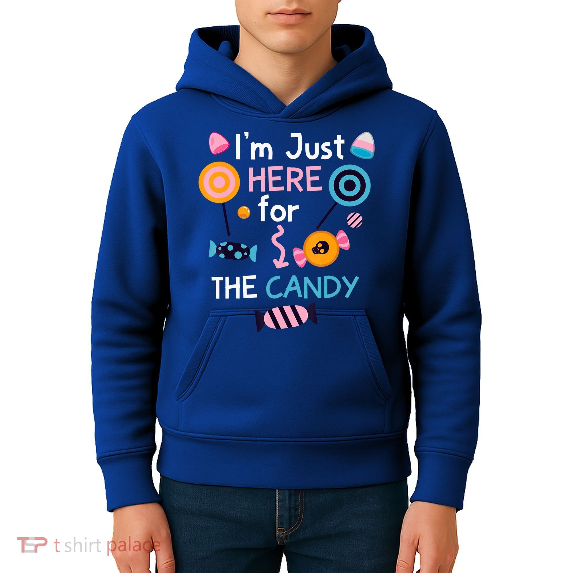 I'm Just Here For The Candy Cute Halloween Candy Party Kids Hoodie