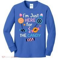 I'm Just Here For The Candy Cute Halloween Candy Party Kids Long Sleeve Shirt thumb 0