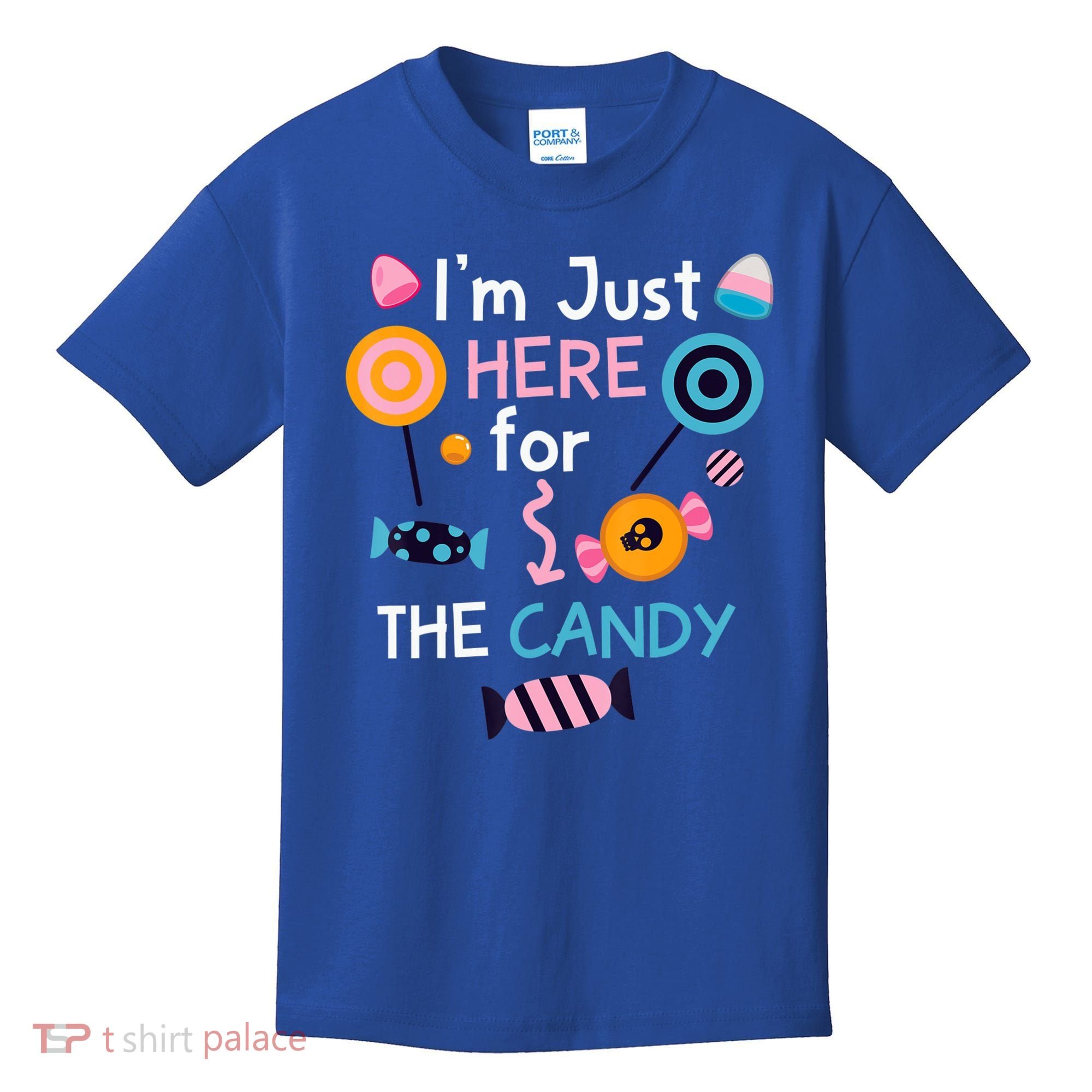 I'm Just Here For The Candy Cute Halloween Candy Party Kids T-Shirt