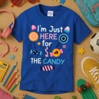 I'm Just Here For The Candy Cute Halloween Candy Party Kids T-Shirt thumb 3