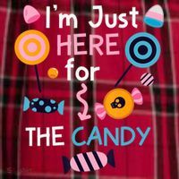 I'm Just Here For The Candy Cute Halloween Candy Party Women's Flannel Plaid Pajama Pants thumb 2