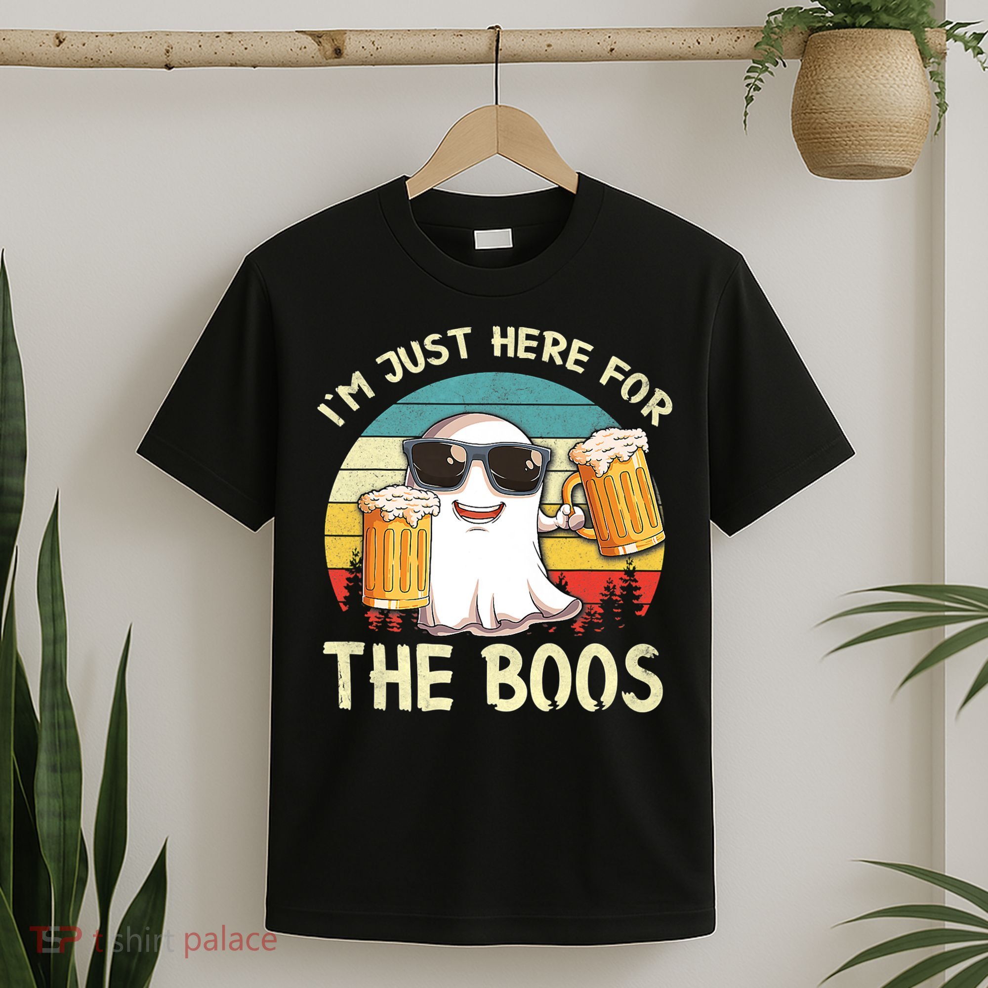 I'm Just Here For The Boos Funny Halloween Beer Lovers Drink T-Shirt