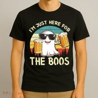 I'm Just Here For The Boos Funny Halloween Beer Lovers Drink T-Shirt thumb 3