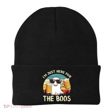 I'm Just Here For The Boos Funny Halloween Beer Lovers Drink Beanie