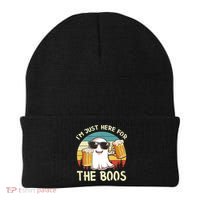 I'm Just Here For The Boos Funny Halloween Beer Lovers Drink Beanie thumb 0