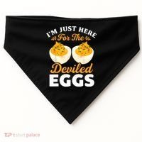 IM Just Here For The Deviled Eggs USA-Made Doggie Bandana thumb 0