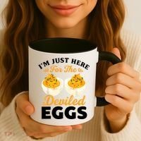 IM Just Here For The Deviled Eggs Coffee Mug thumb 3