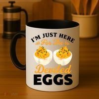 IM Just Here For The Deviled Eggs Coffee Mug thumb 4