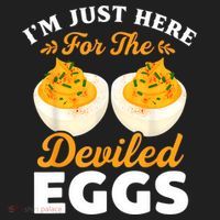 IM Just Here For The Deviled Eggs Beanie thumb 2