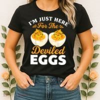 IM Just Here For The Deviled Eggs Women's T-Shirt thumb 2
