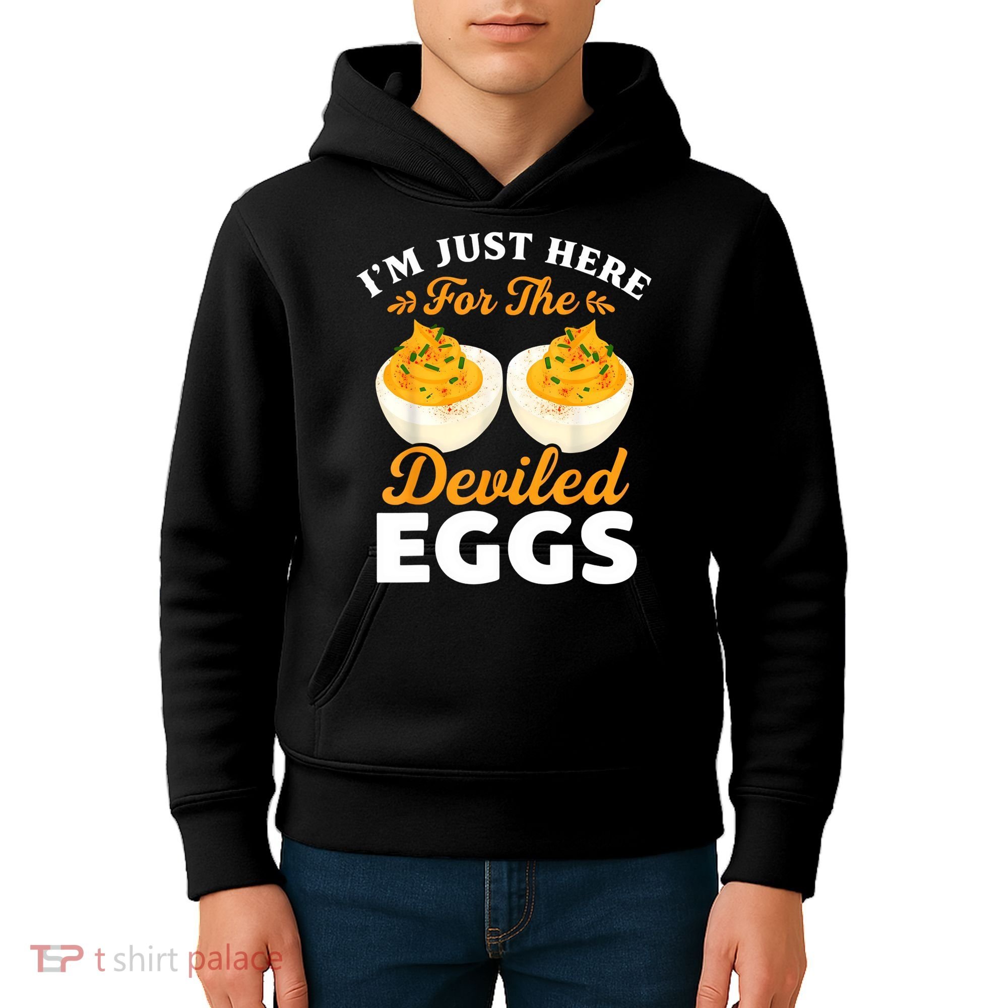 IM Just Here For The Deviled Eggs Kids Hoodie