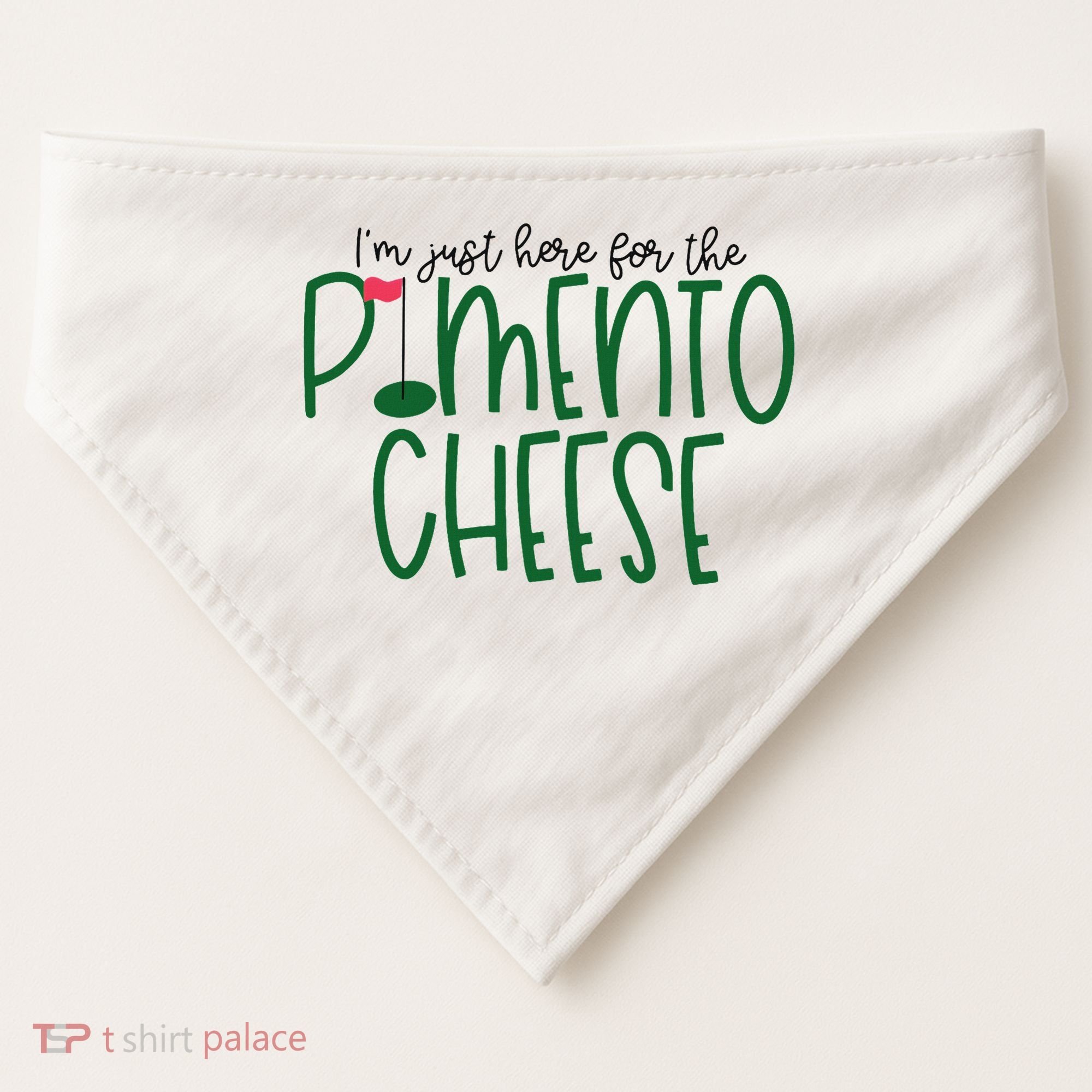I'm Just Here For The Pimento Cheese Georgia Golf USA-Made Doggie Bandana