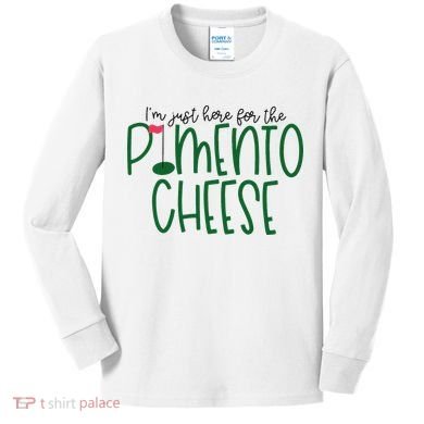 I'm Just Here For The Pimento Cheese Georgia Golf Kids Long Sleeve Shirt