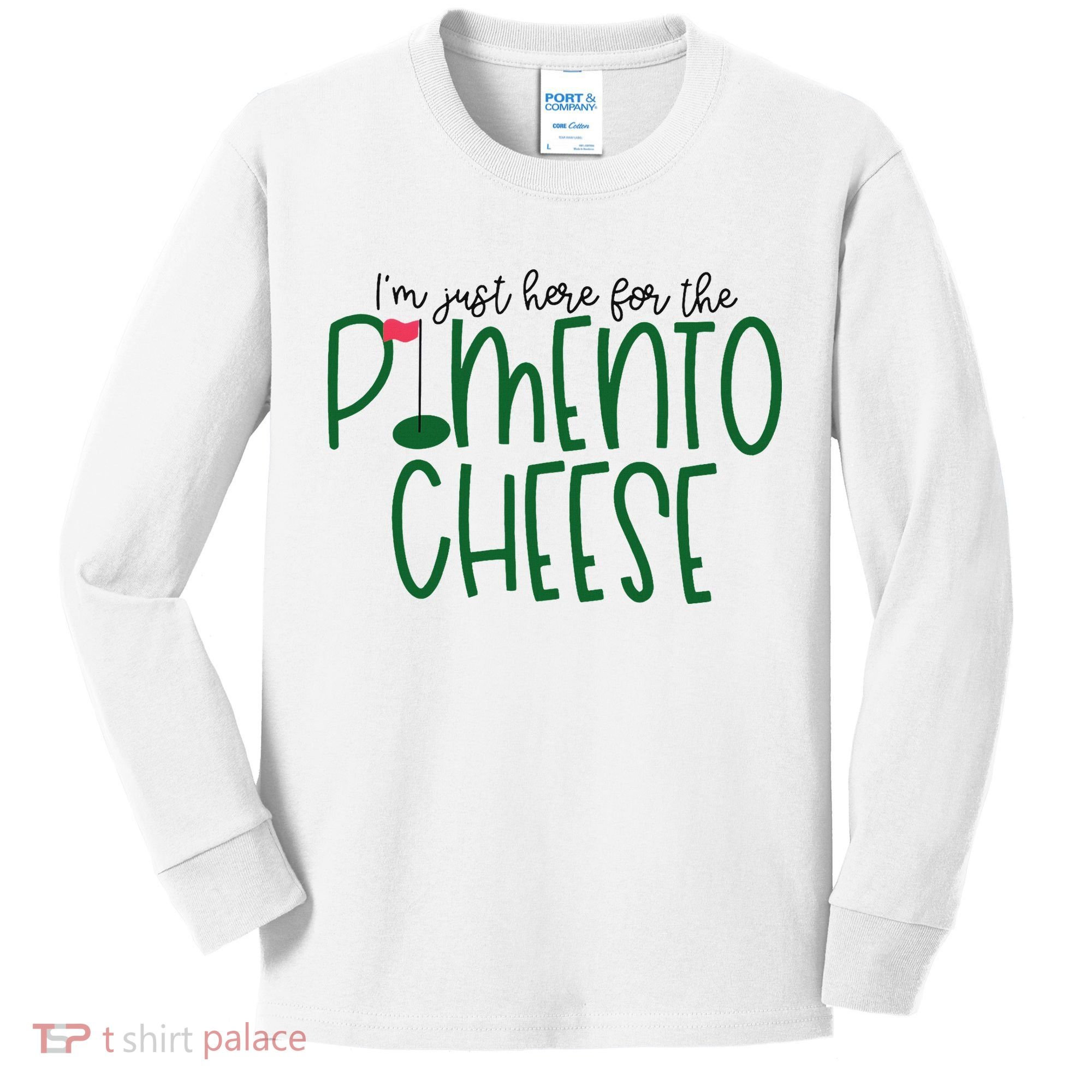 I'm Just Here For The Pimento Cheese Georgia Golf Kids Long Sleeve Shirt