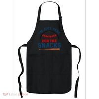 IM Just Here For The Snacks Funny Baseball Season Softball Apron thumb 0