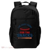 IM Just Here For The Snacks Funny Baseball Season Softball Backpack thumb 0