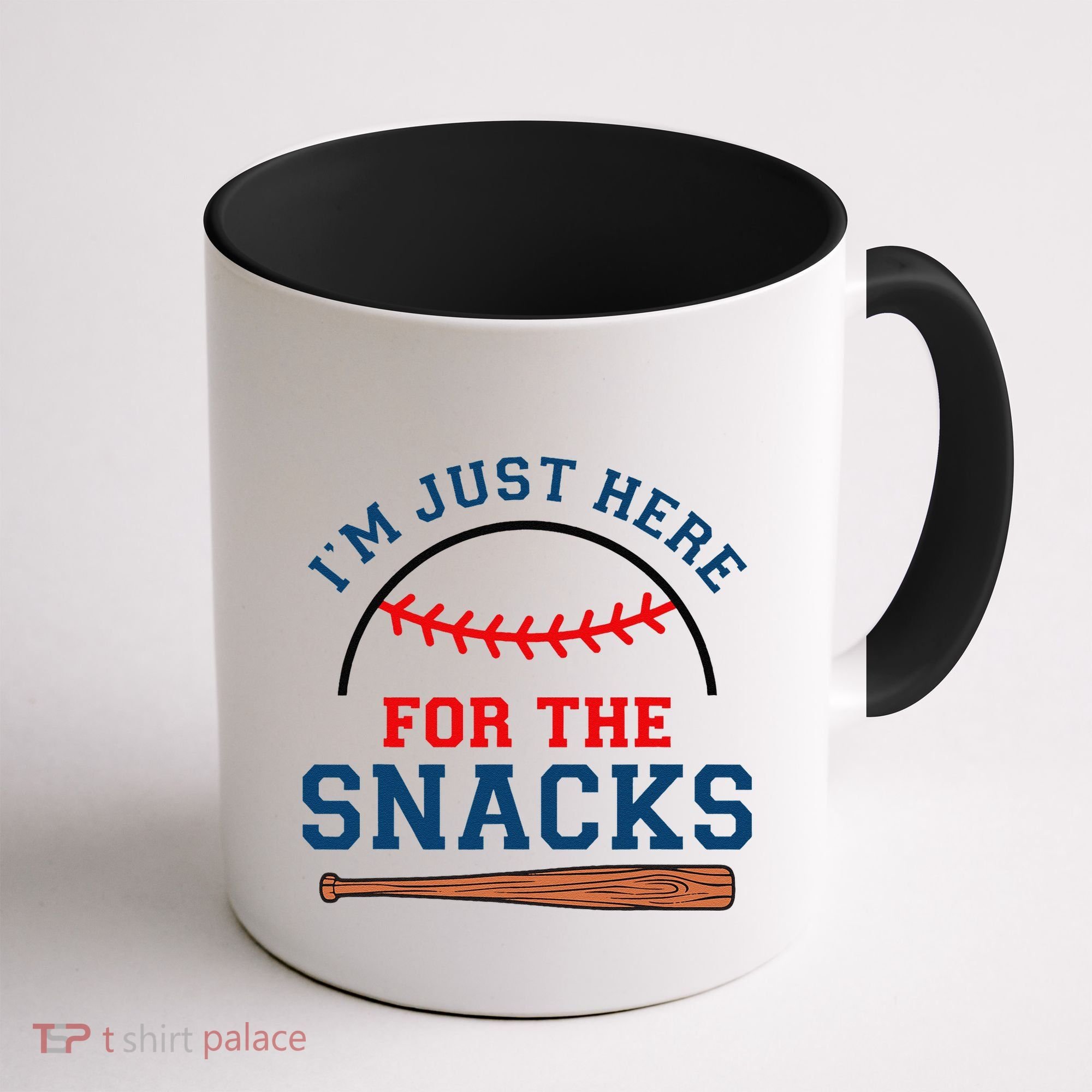 IM Just Here For The Snacks Funny Baseball Season Softball Coffee Mug