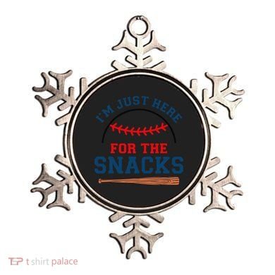 IM Just Here For The Snacks Funny Baseball Season Softball Ornament