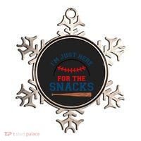 IM Just Here For The Snacks Funny Baseball Season Softball Ornament thumb 0