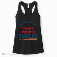 IM Just Here For The Snacks Funny Baseball Season Softball Women's Tank Top thumb 0