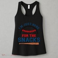 IM Just Here For The Snacks Funny Baseball Season Softball Women's Tank Top thumb 3