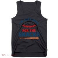 IM Just Here For The Snacks Funny Baseball Season Softball Tank Top thumb 0