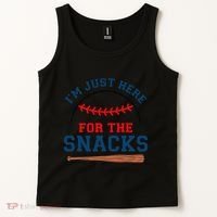 IM Just Here For The Snacks Funny Baseball Season Softball Tank Top thumb 2