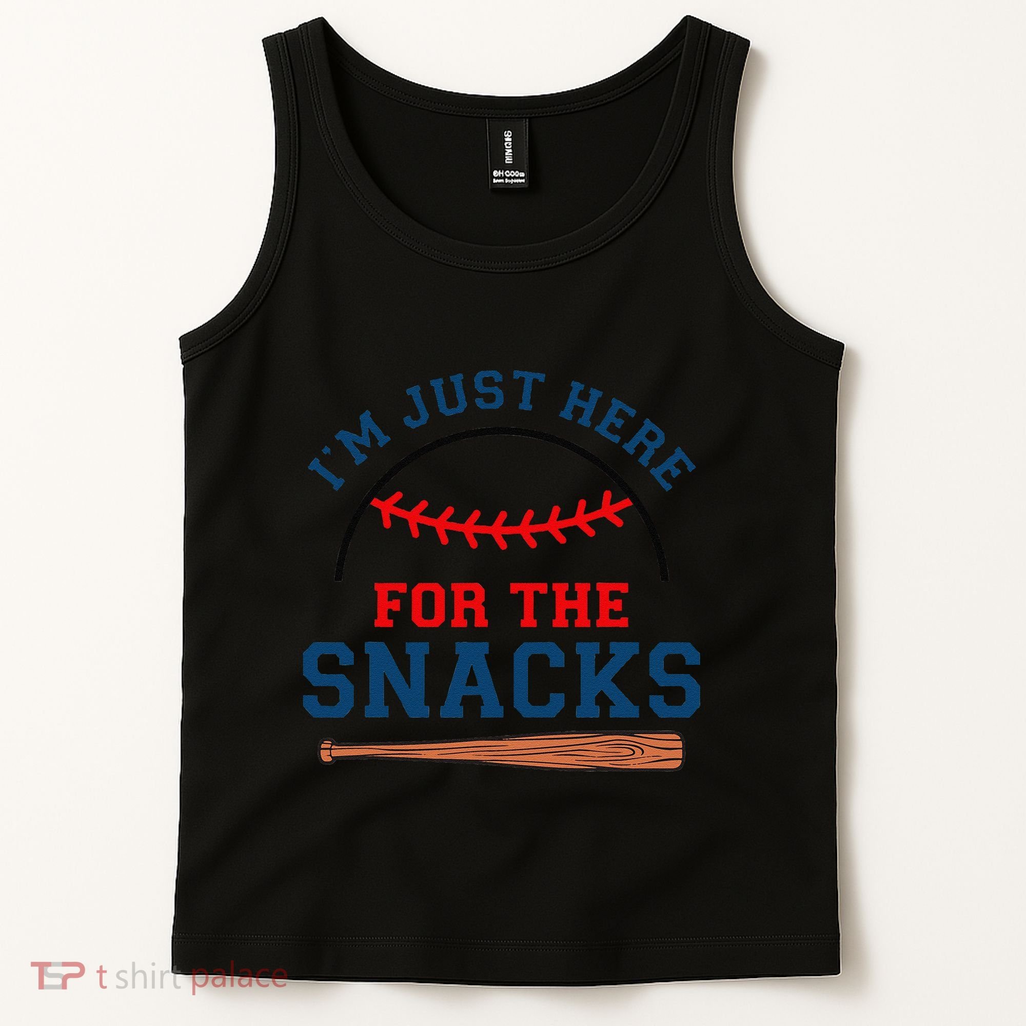 IM Just Here For The Snacks Funny Baseball Season Softball Tank Top