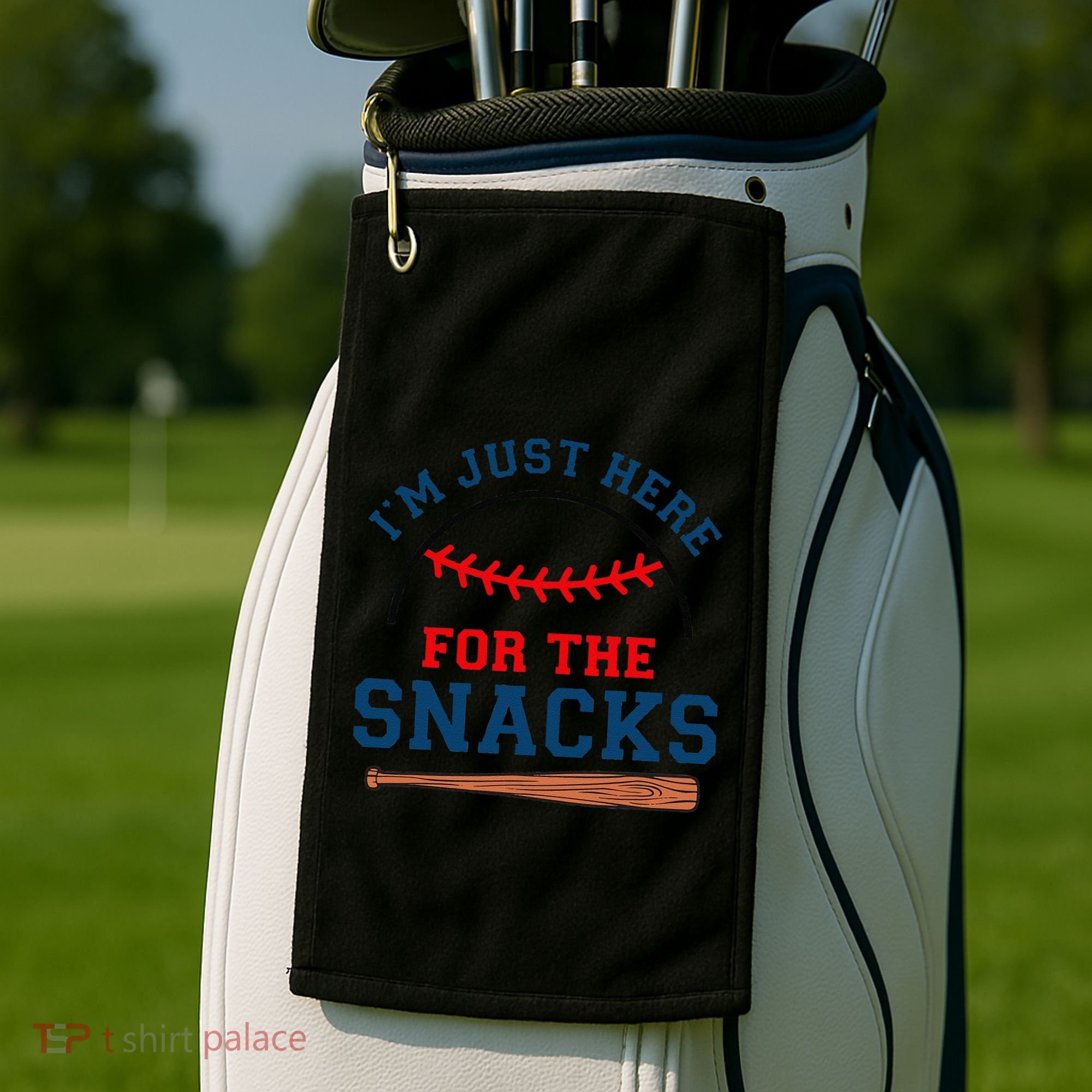 IM Just Here For The Snacks Funny Baseball Season Softball Golf Towel