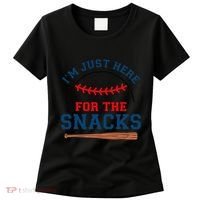 IM Just Here For The Snacks Funny Baseball Season Softball Women's T-Shirt thumb 0