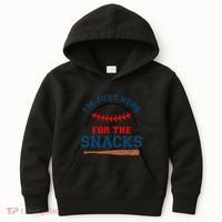 IM Just Here For The Snacks Funny Baseball Season Softball Kids Hoodie thumb 0