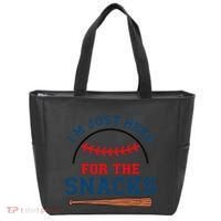 IM Just Here For The Snacks Funny Baseball Season Softball Tote Bag thumb 0