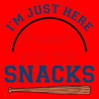 IM Just Here For The Snacks Funny Baseball Season Softball Santa Hat thumb 1