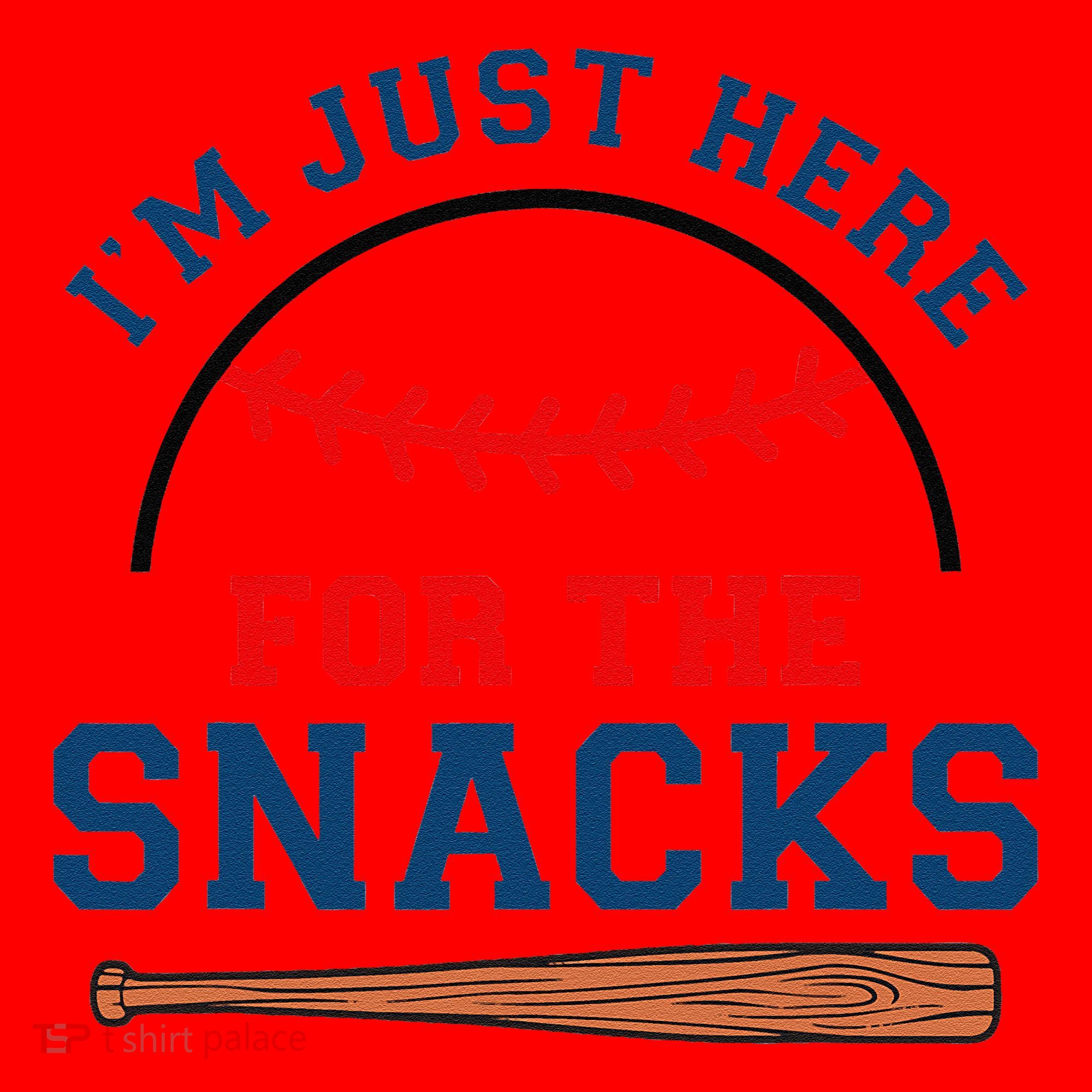 IM Just Here For The Snacks Funny Baseball Season Softball Santa Hat