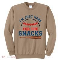 IM Just Here For The Snacks Funny Baseball Season Softball Sweatshirt thumb 0