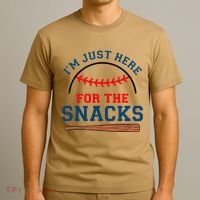 IM Just Here For The Snacks Funny Baseball Season Softball T-Shirt thumb 3