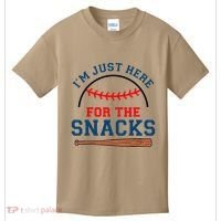 IM Just Here For The Snacks Funny Baseball Season Softball Kids T-Shirt thumb 0