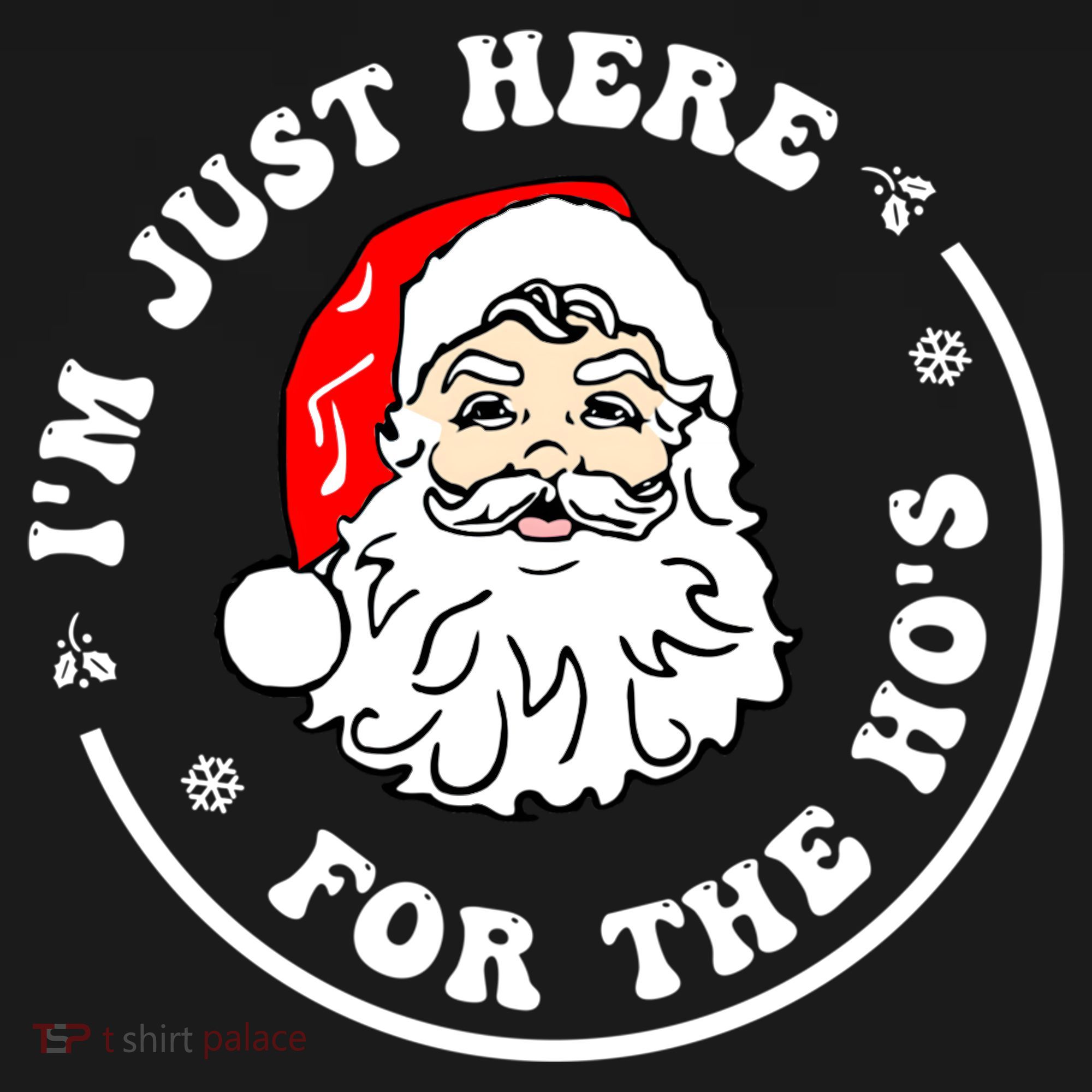 I'm Just Here For The Hos Funny Christmas Santa Xmas Gift Women's Hoodie