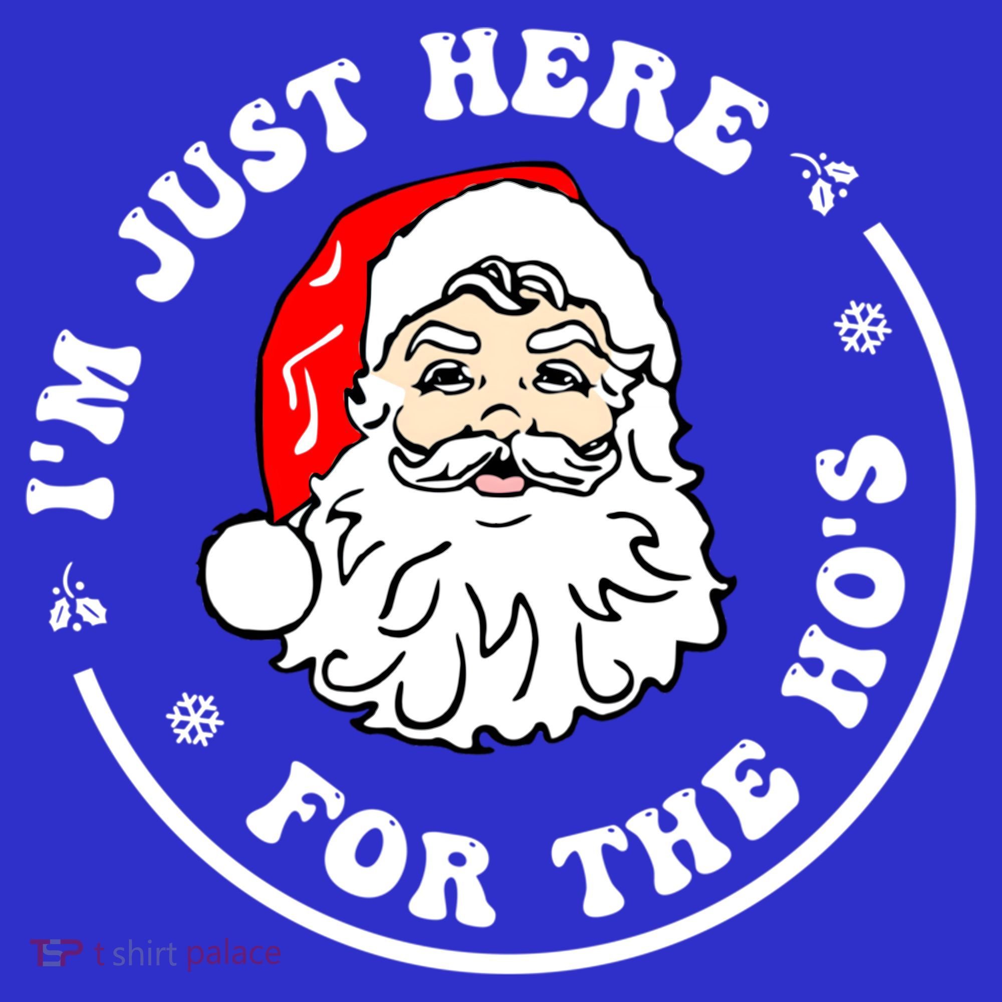 I'm Just Here For The Hos Funny Christmas Santa Xmas Gift Sweatshirt