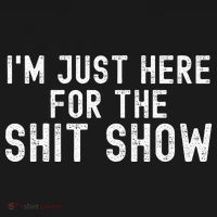 IM Just Here For The Shit Show Funny Joke Rude Slogan Women's Hoodie thumb 2