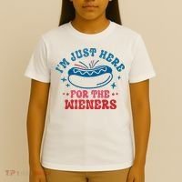Im Just Here For The Wieners 4th Of July Hot Dogs T-Shirt thumb 4