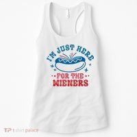 Im Just Here For The Wieners 4th Of July Hot Dogs Women's Tank Top thumb 0