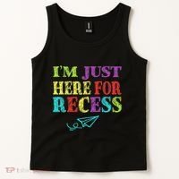 IM Just Here For Recess Funny Back To School Tank Top thumb 2
