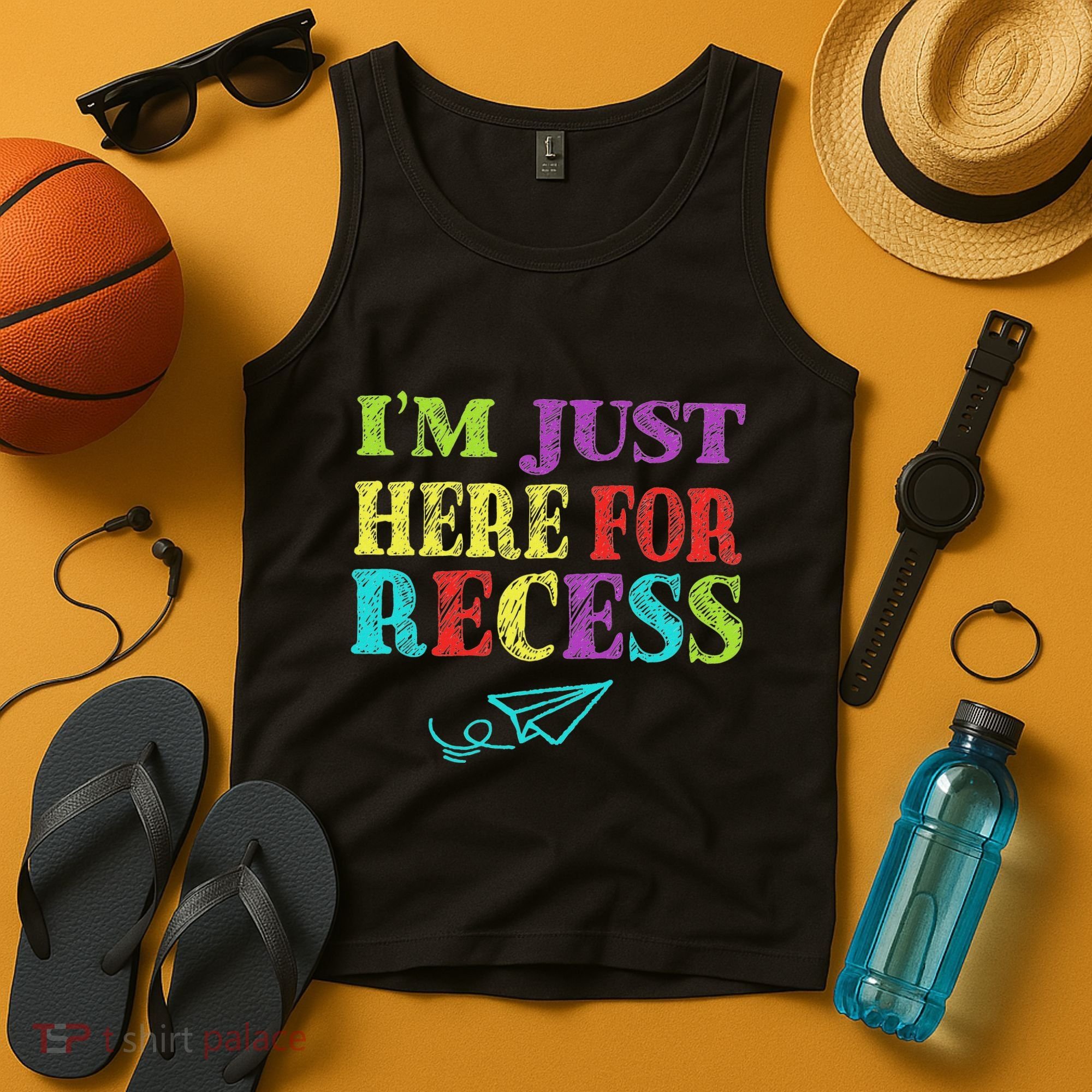 IM Just Here For Recess Funny Back To School Tank Top