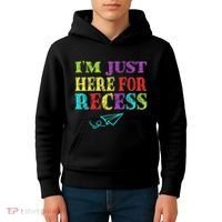 IM Just Here For Recess Funny Back To School Kids Hoodie thumb 4