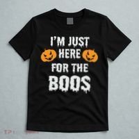 I'm Just Here For The Boos Pumpkin Halloween Day T-Shirt thumb 5