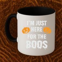 I'm Just Here For The Boos Pumpkin Halloween Day Coffee Mug thumb 2