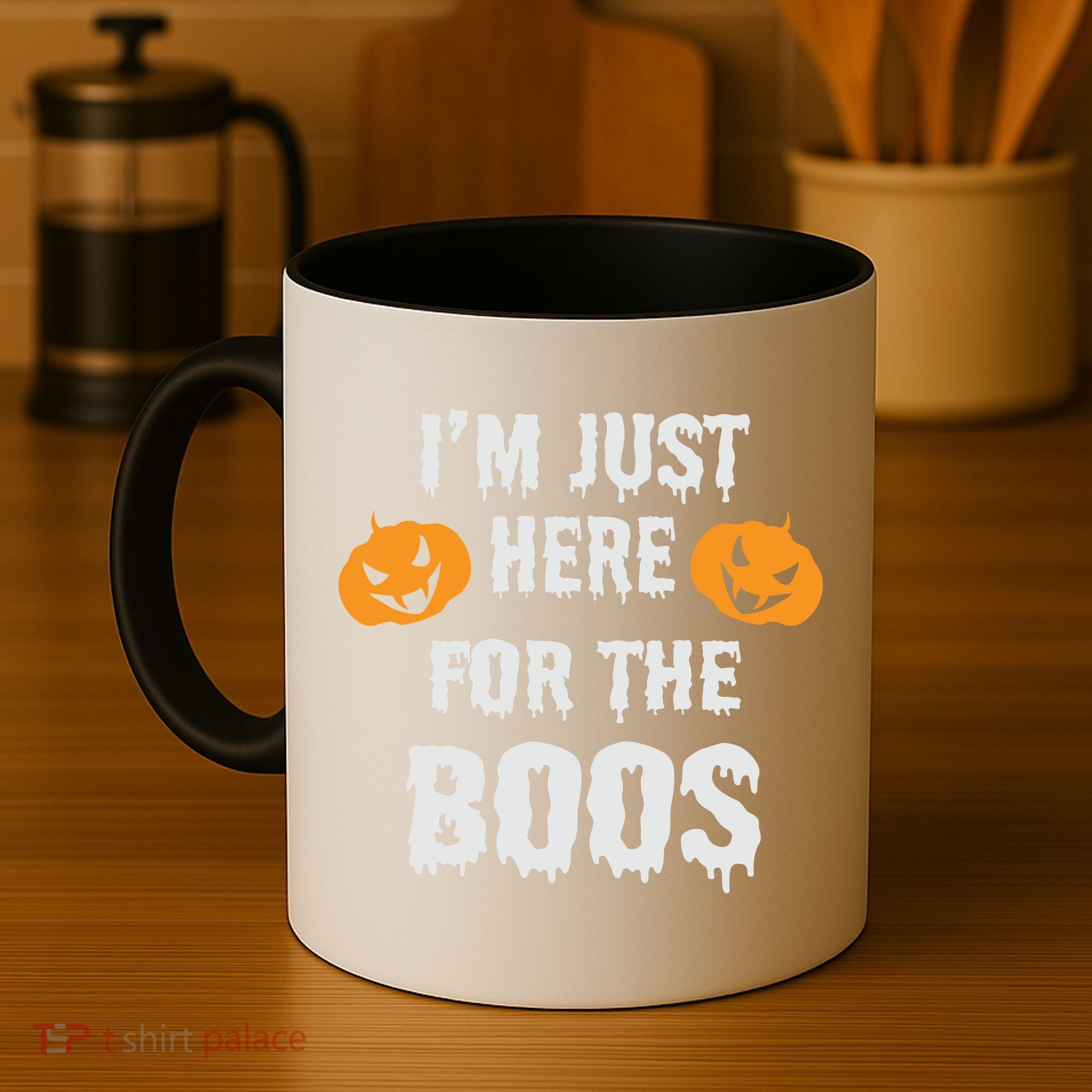 I'm Just Here For The Boos Pumpkin Halloween Day Coffee Mug