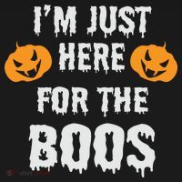 I'm Just Here For The Boos Pumpkin Halloween Day Mousepad thumb 1